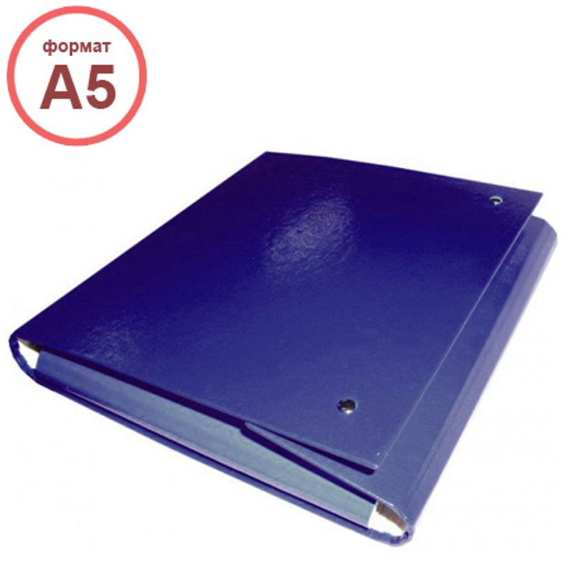 Папка на липучках ламин. А5, син