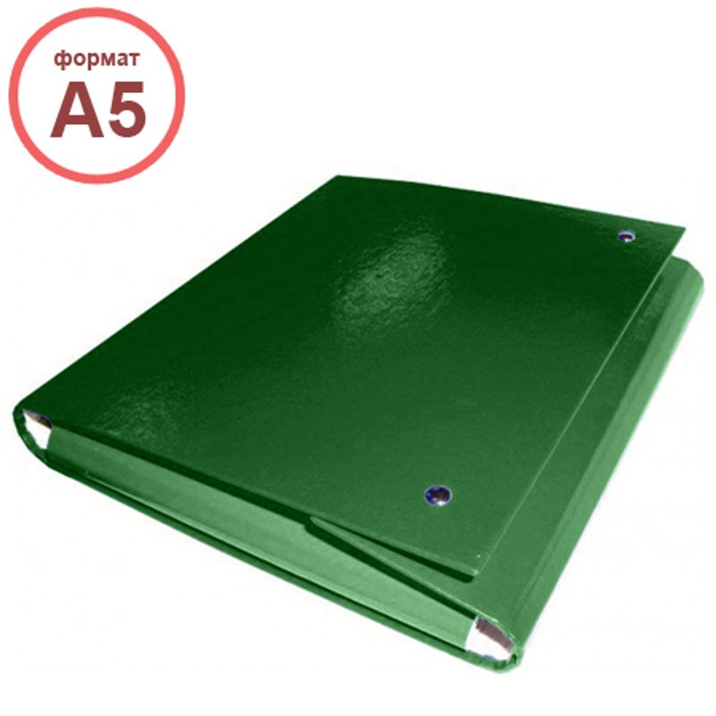Папка на липучках ламин. А5, зел