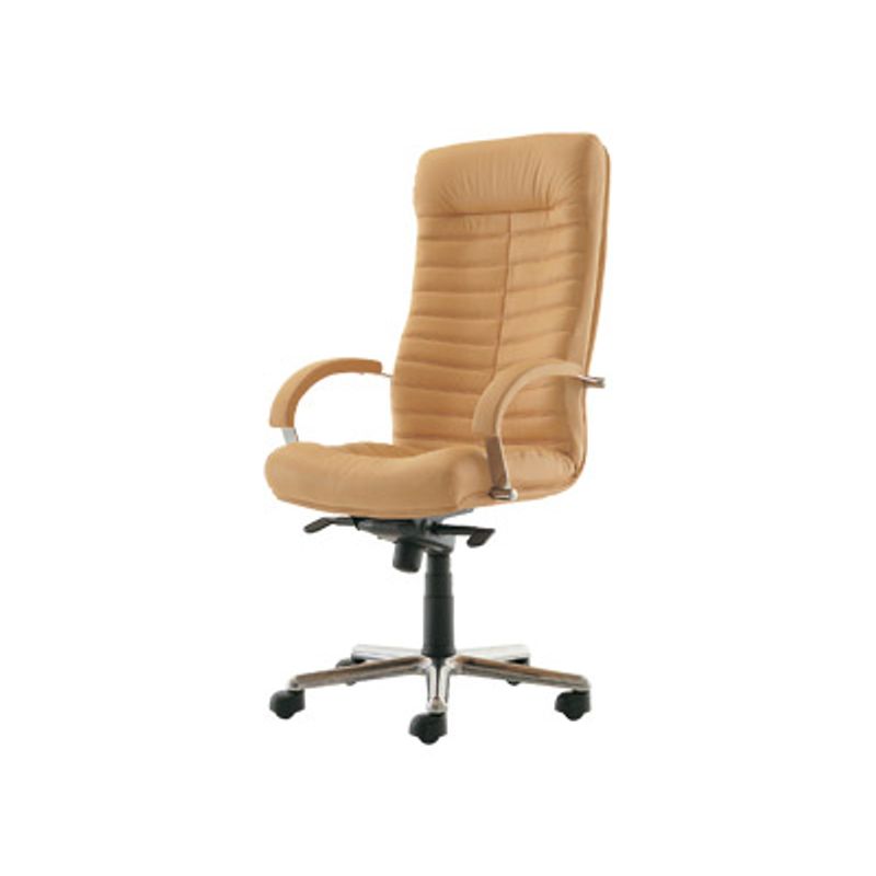 Крісло керівника ORION STEEL CHR (SP) (горчичная спліт шкіра, sp a)