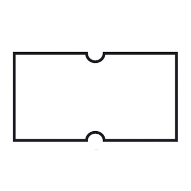 Етикетка 21х12мм біл. для пістолета/1000, однорядкова, прямокутна