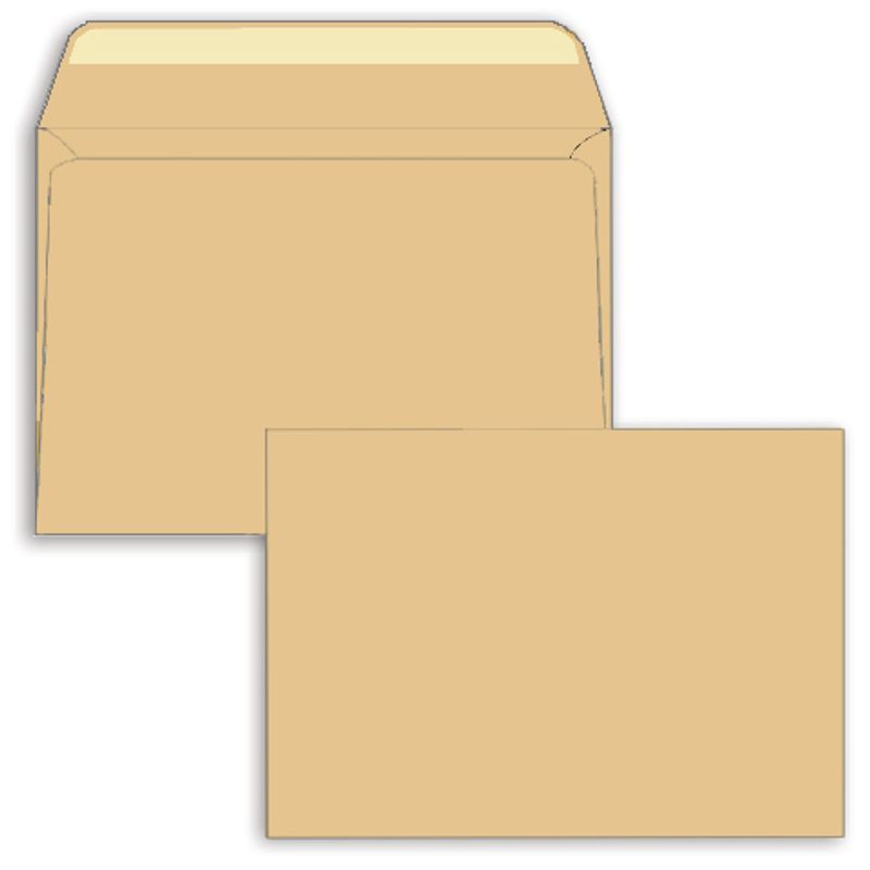 Конверт паперов. В5 (176х250мм) крафт, СКЛ, (0+0) з відривною смужкою