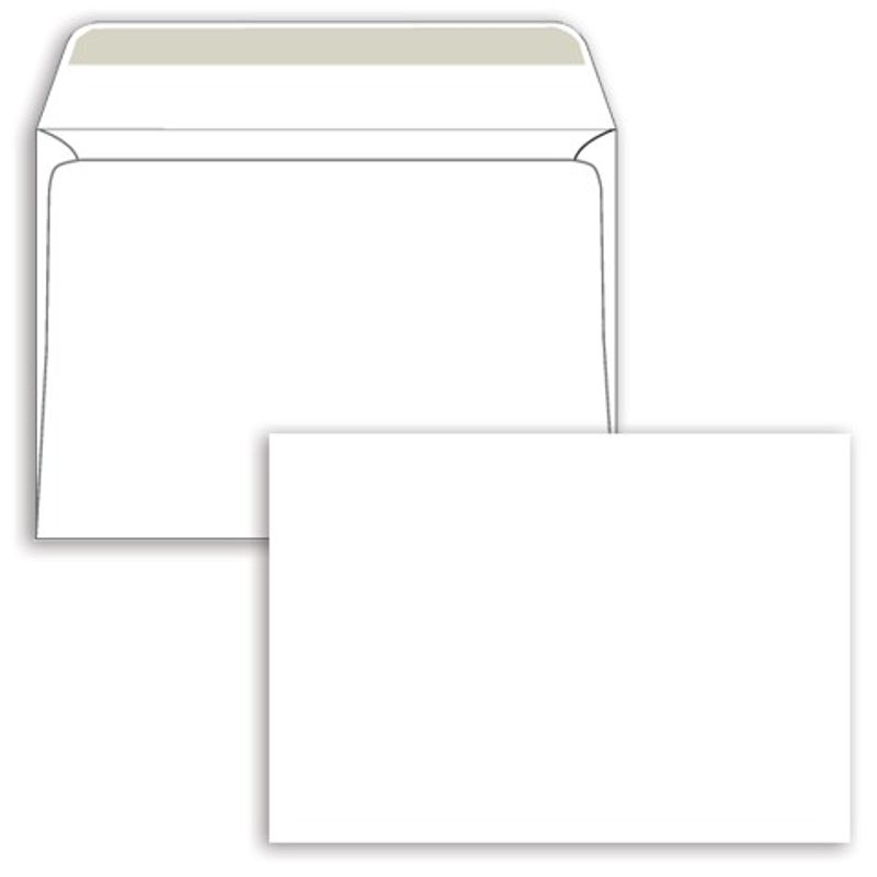 Конверт паперов. С6 (114х162мм) білий МК, (0+0) мокроклеючі