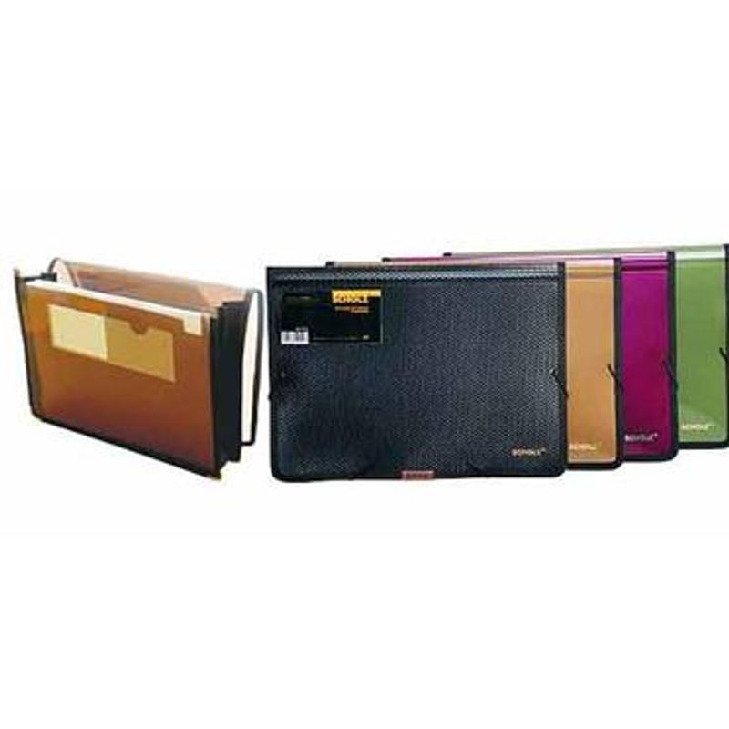 Папка на резинках А4 PVC на 2 отдел. непрозрачная цветная