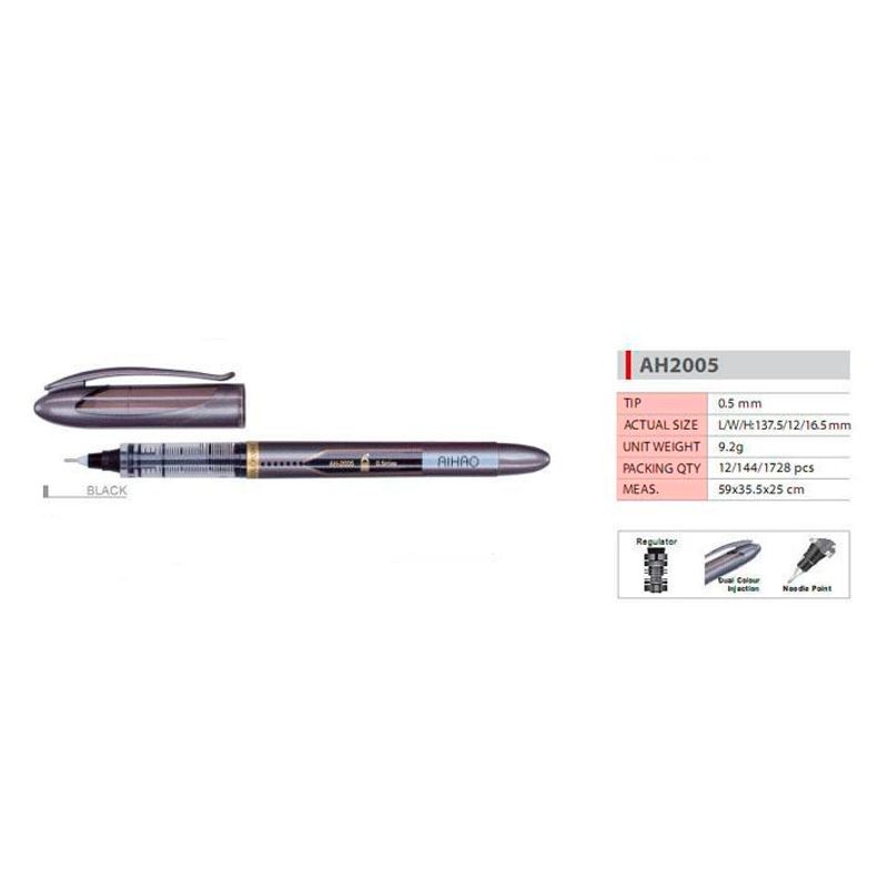 Капиллярная ручка Роллер AH-2005, черная