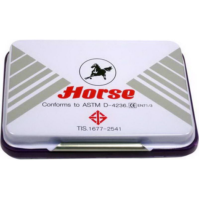 Подушка штемпельная 110х70мм фиолетовая, метал