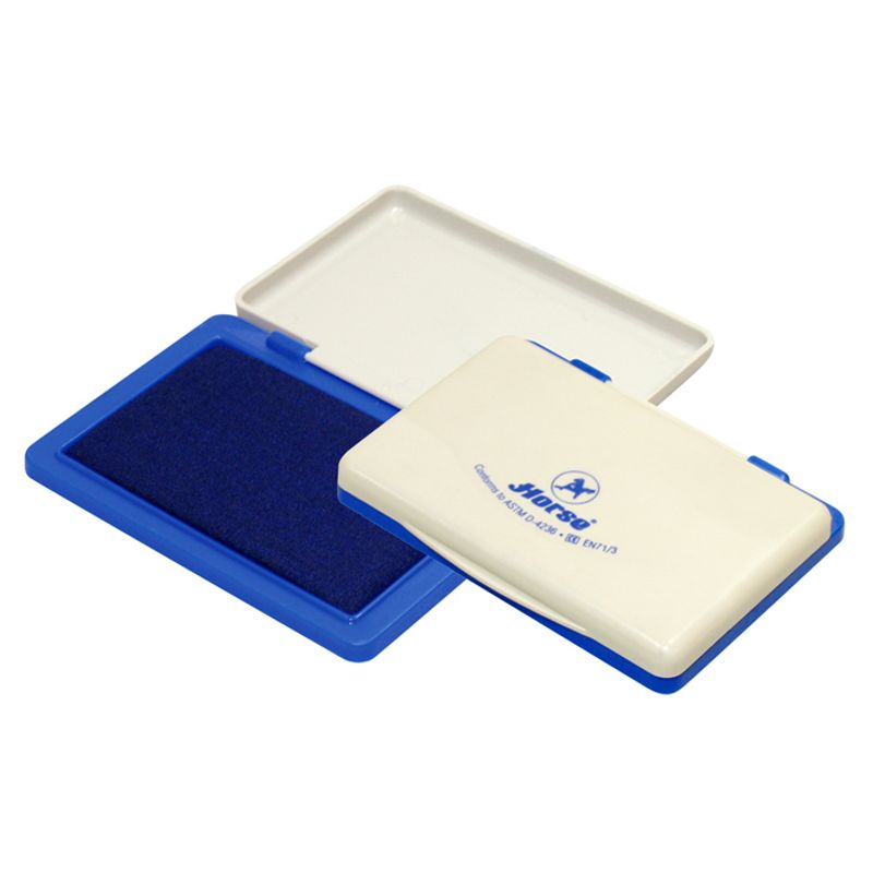 Подушка штемпельная 85х54мм синяя, пластик