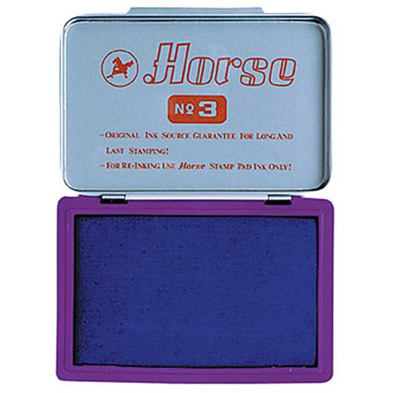 Подушка штемпельная 85х54мм фиолетовая, металл