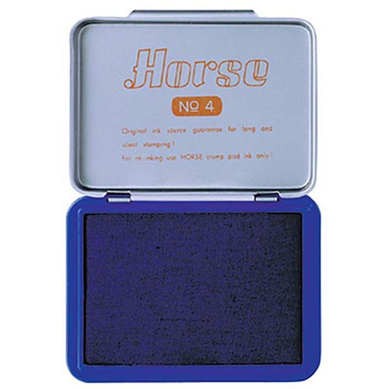 Подушка штемпельная 70х48мм синяя, метал