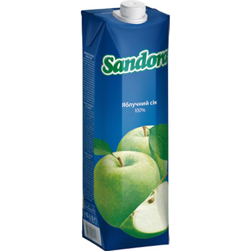 Сок яблочный Сандора, 1л