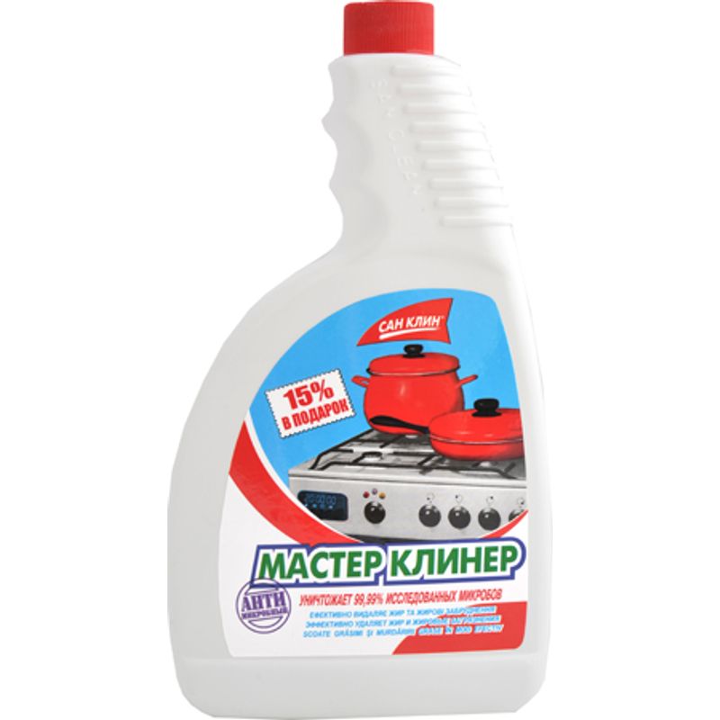 Засіб д/чищення кухні Антижир Мастер-Клинер 650г запаска