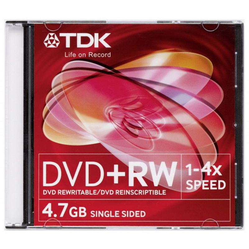 Диск DVD+RW Slim 4. 7 GB TDK -120min 4x