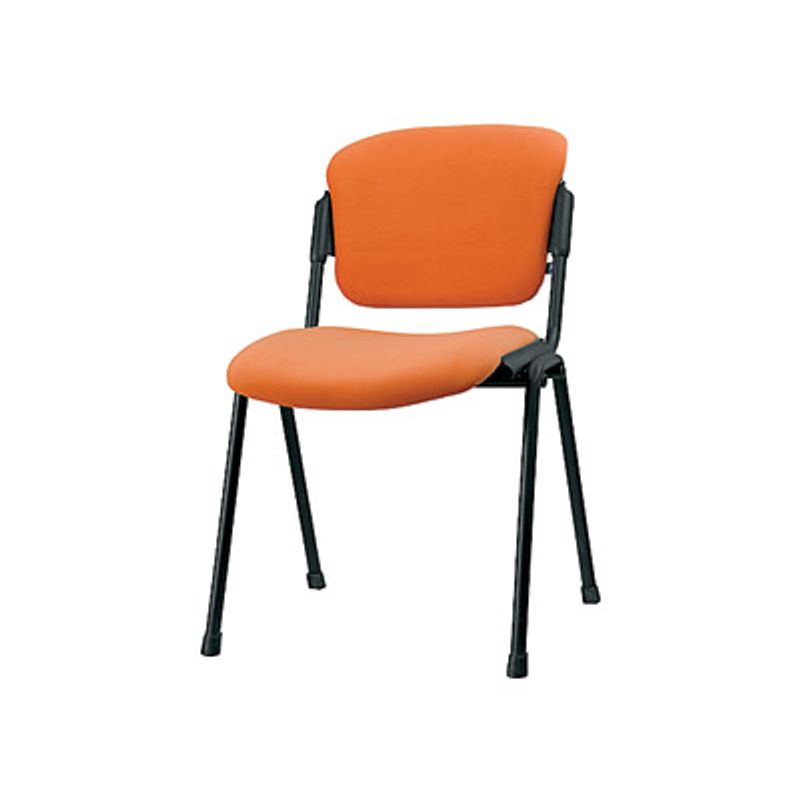 Стілець офісний ERA BLlack ZT-02, тканина помаранчева