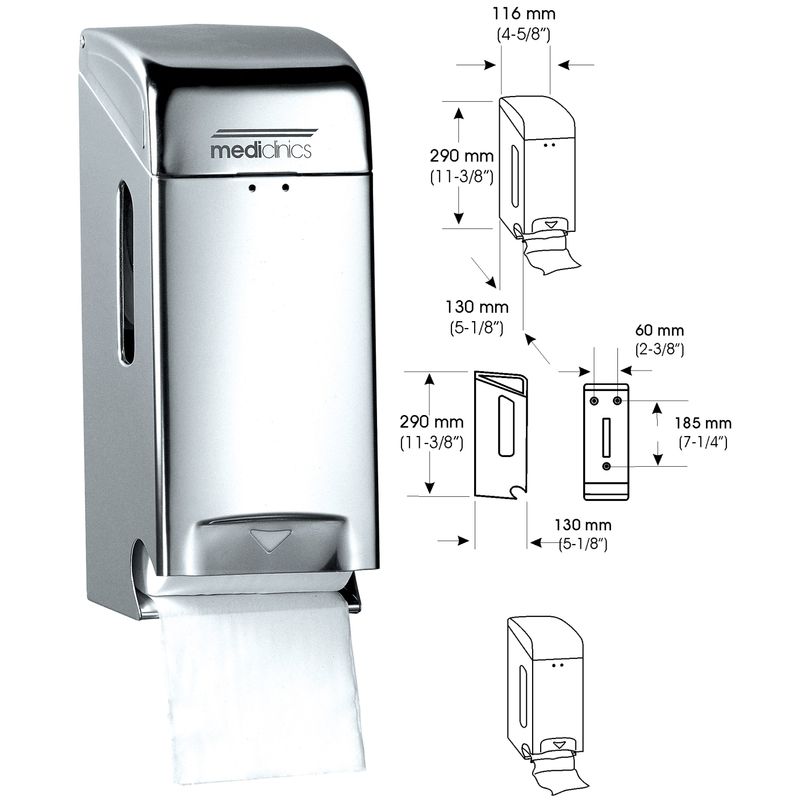 Тримач д/туал. паперу метал. глянець нерж. на 2 рул