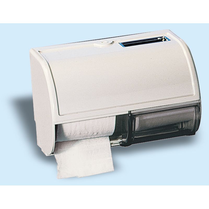 Тримач д/туал. паперу пластик, гориз. на 2 рул. с г, білий