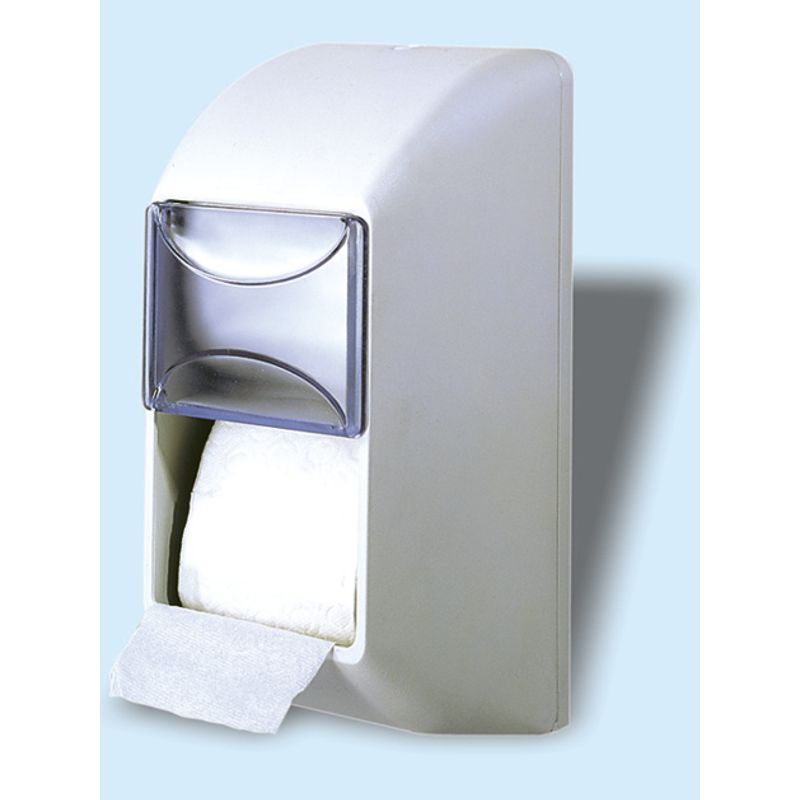 Тримач д/туал. паперу пластик, гориз. на 2 рул. с ги, білий