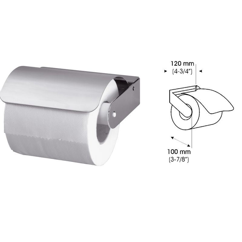Тримач д/туал. паперу метал. глянець нерж. на 1 рул