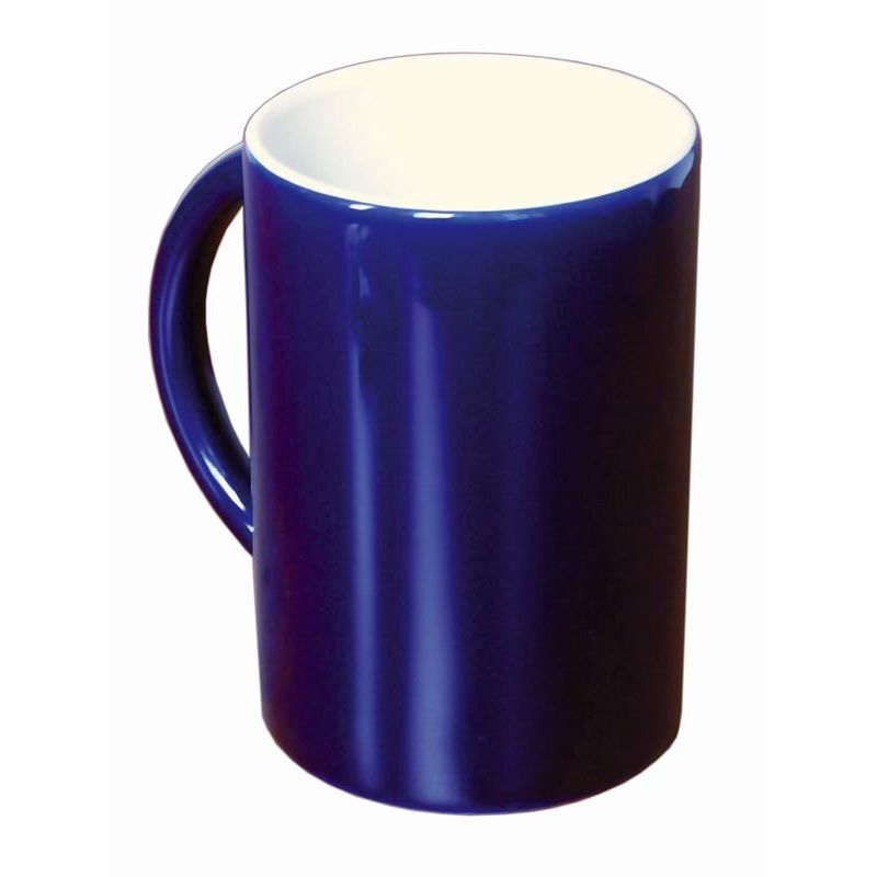 Кружка під лого фаянс Ц003 син/біл