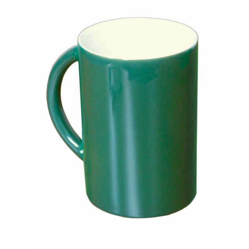 Кружка під лого фаянс Ц003 зел/біл