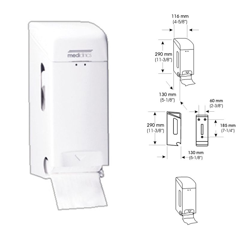 Тримач д/туал. паперу метал. біл. на 2 рул