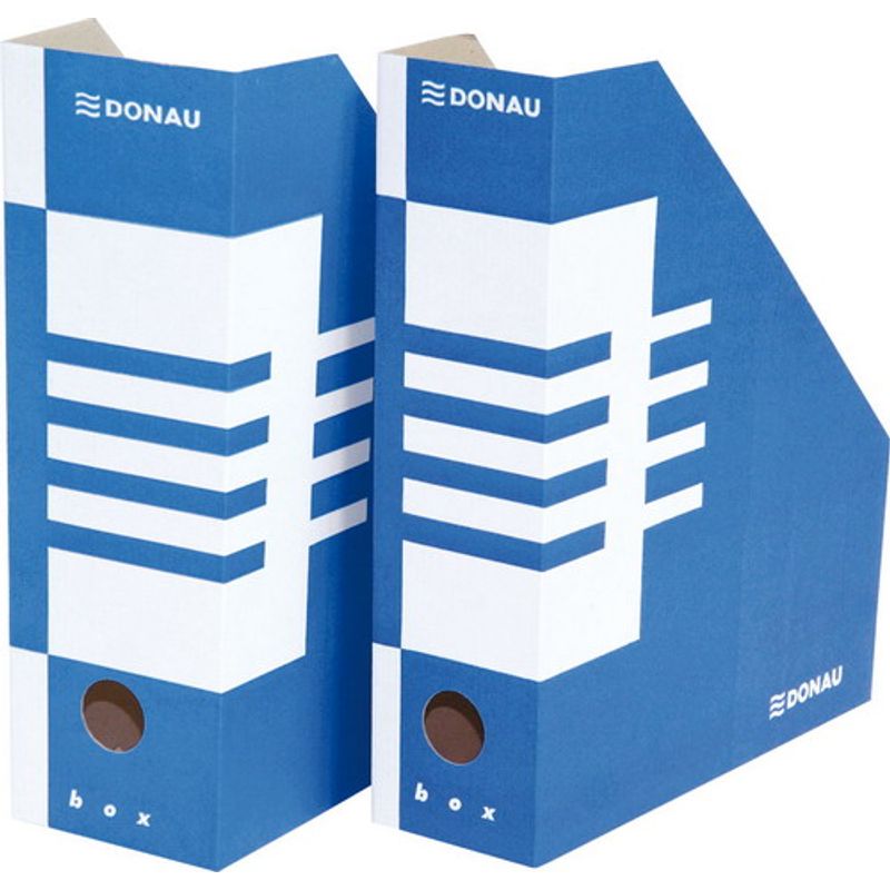 Лоток вертик. картон. А4 синій 8см