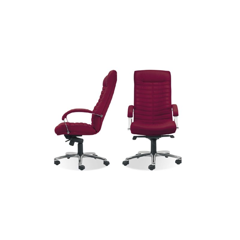 Крісло керівника ORION STEEL CHR (LE) (краснаая люкс шкіра, le a)