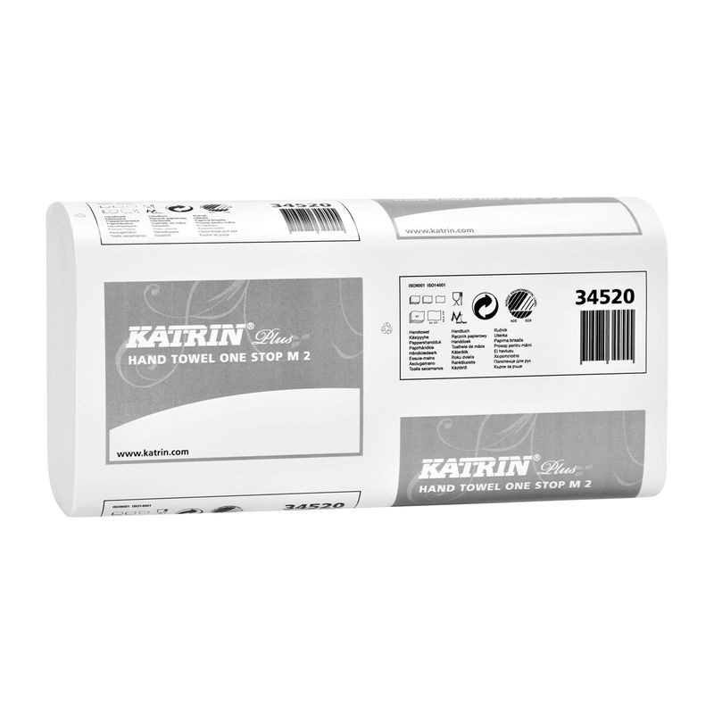 Полотенца бумажные Z-скл. (8, 5см)2-сл; 23, 5х25см (145шт) с перфорацией OneStopM2plus бел