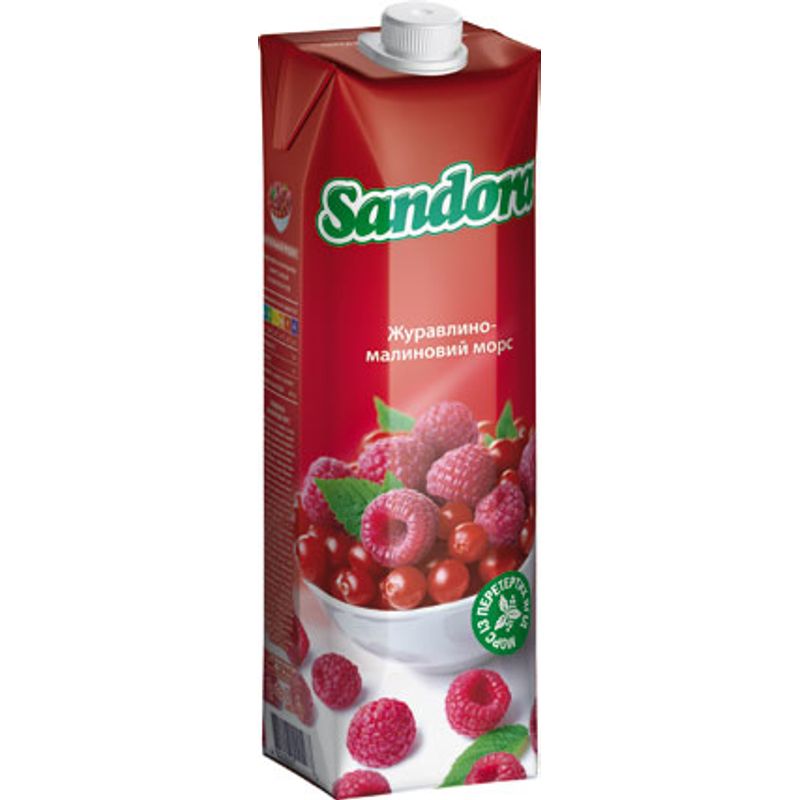 Морс клюквенно-малиновый Сандора, 1л