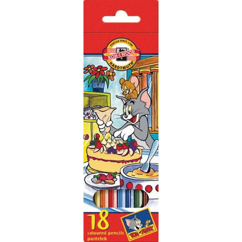 Карандаши цв. наб. 18шт. Tom&Jerry