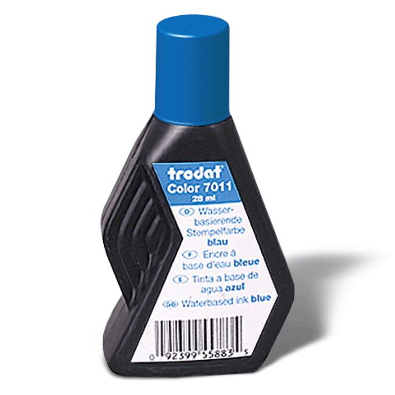 Краска штемпельная синяя 28мл