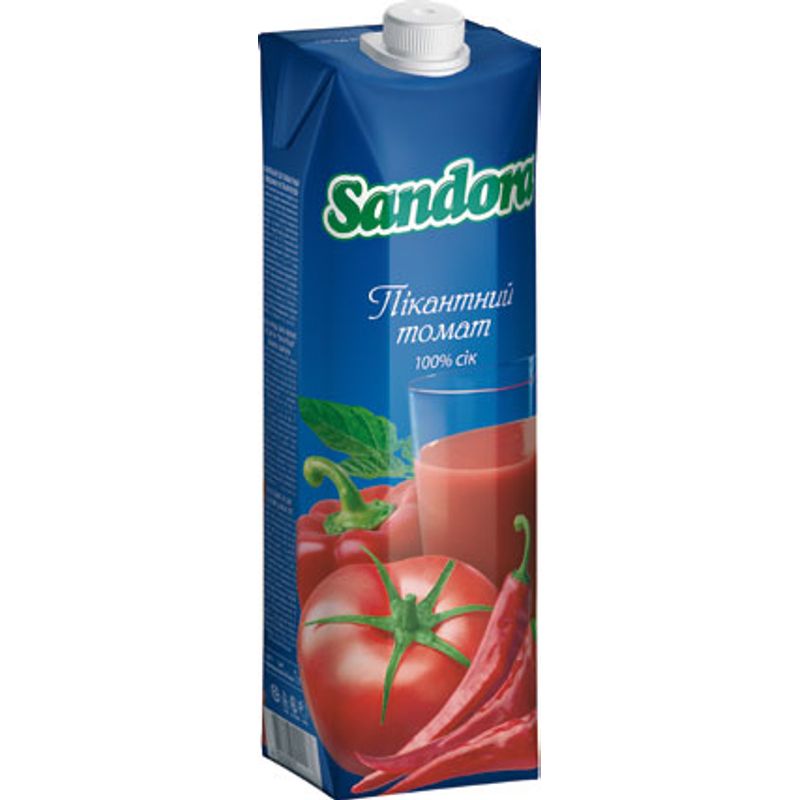 Сок томатный пикантный Сандора, 1л
