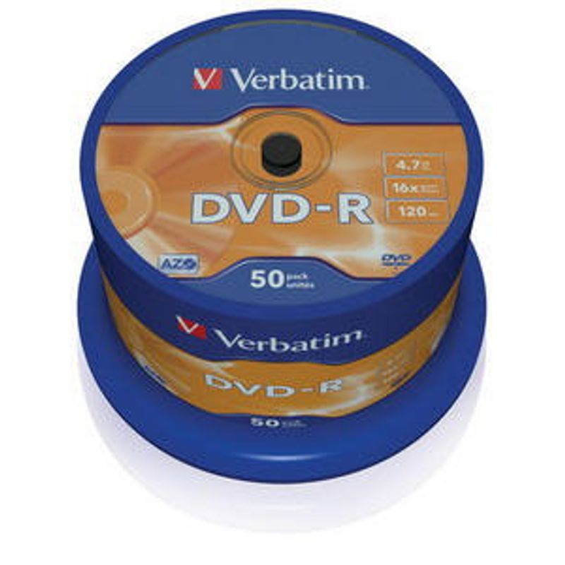 Диск DVD-R (Cake 50) 4. 7GB Verbatim /120min