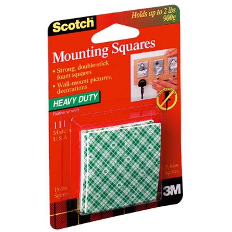 Скотч двосторонній пена, квадрат 25 х 25 (16шт. уп)