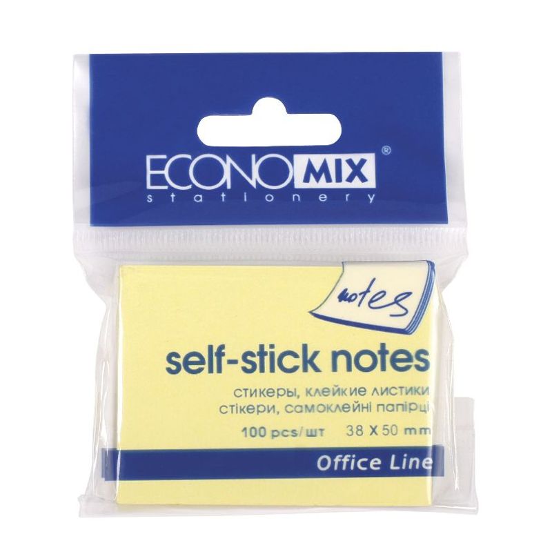 Папір клейкий 38х51 100арк жовт