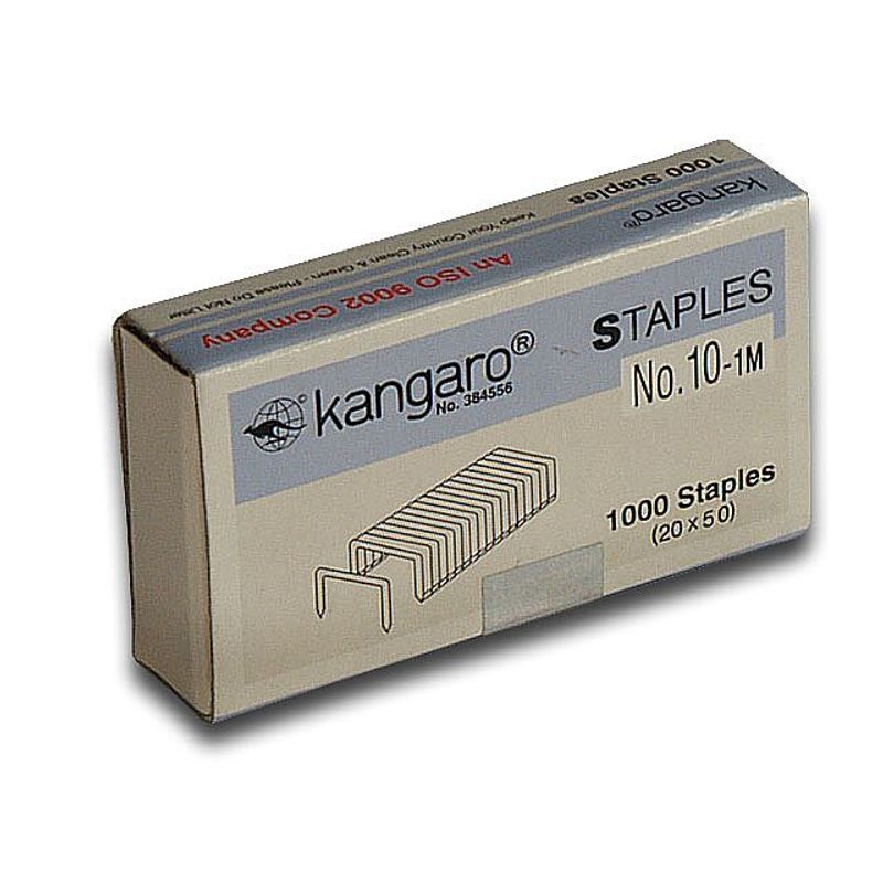 Скоби № 10, до 20 аркушів, (ширина=8, 4мм, висота ніжки 5мм), (1000 шт. )