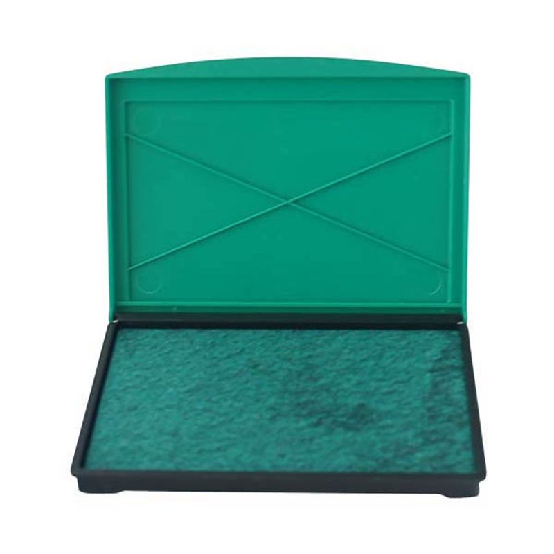 Подушка штемпельная 110х70мм зеленая, пластик