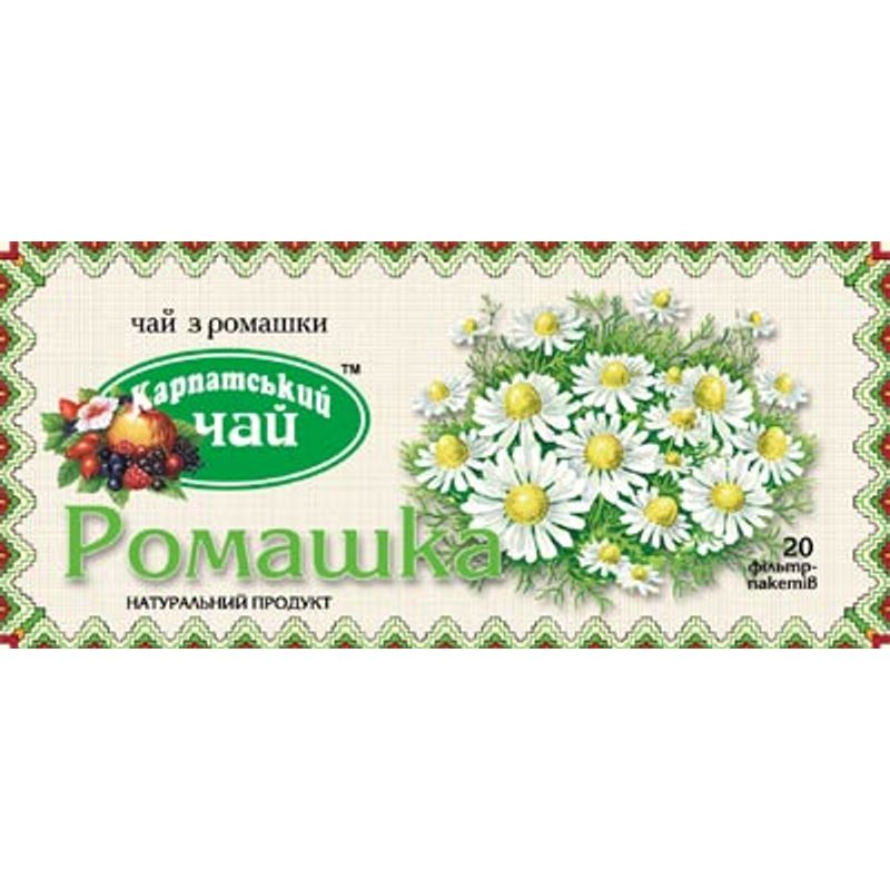 Чай Карпатский травяной с ромашкой (пакет. без нитки) 20п