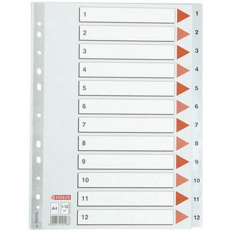 Разделитель Jan-Dec месячный пластик. А4