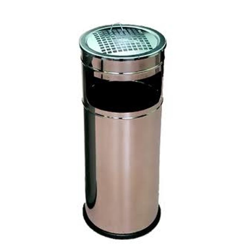 Попільничка-урна напольна Мальборо с ведром среб/черн