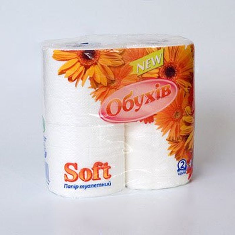 Папір туалетний на гільзі 2-х шар. Диво Еко (120) біл. (4 рул) целюлоза