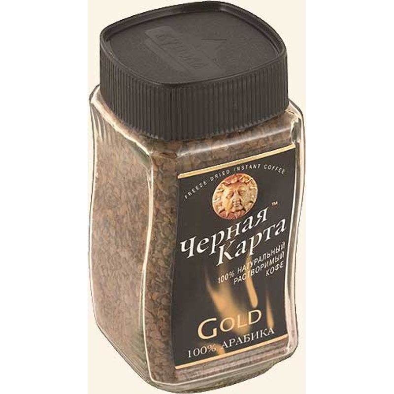 Кофе растворимый Черная карта Голд, 100 г