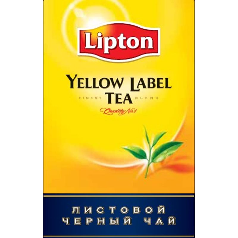 Чай Липтон черный Елоу Лейбл (лист), 100г