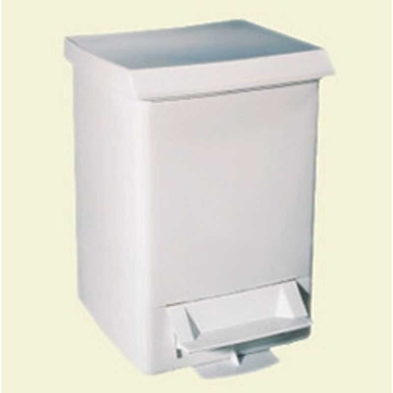Відро д/сміття з педаллю 6л пластик біле