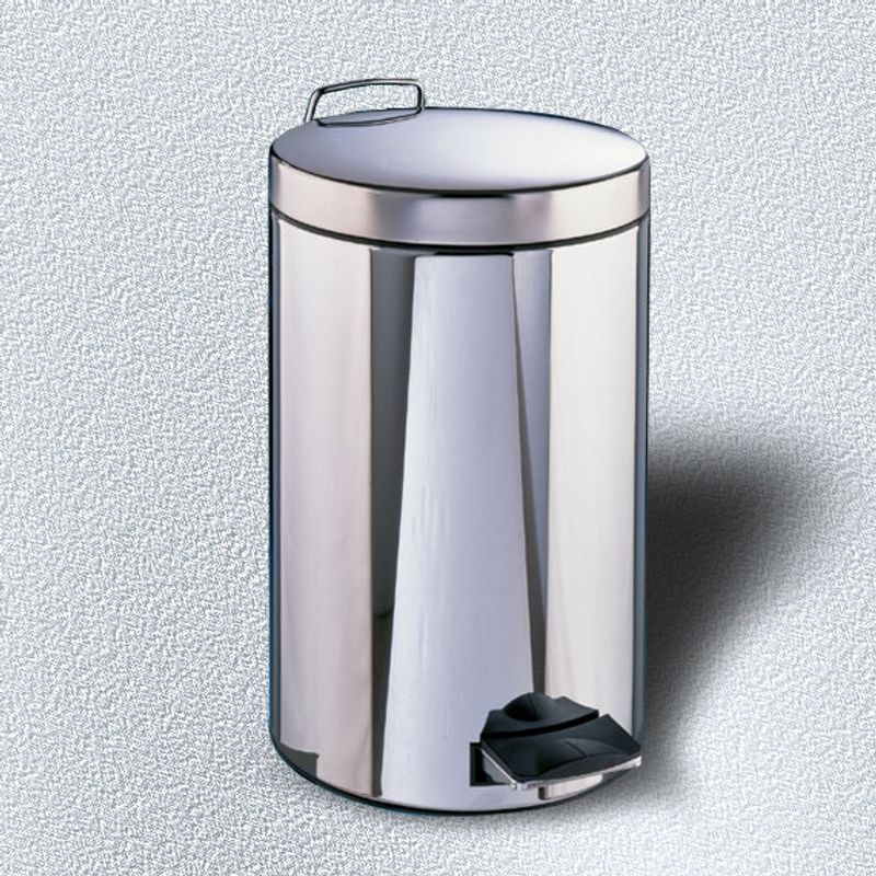Відро д/сміття з педаллю 6л метал нерж. глянец