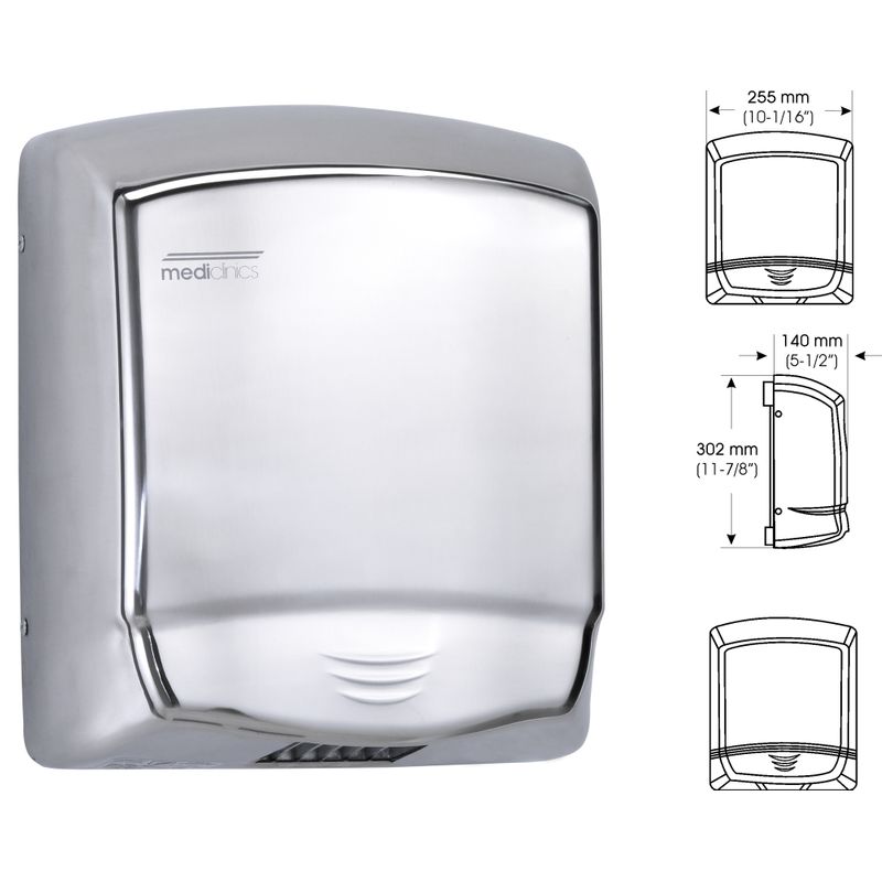 Сушилка для рук OPTIMA 1640 Вт авт. нерж. глянцевая