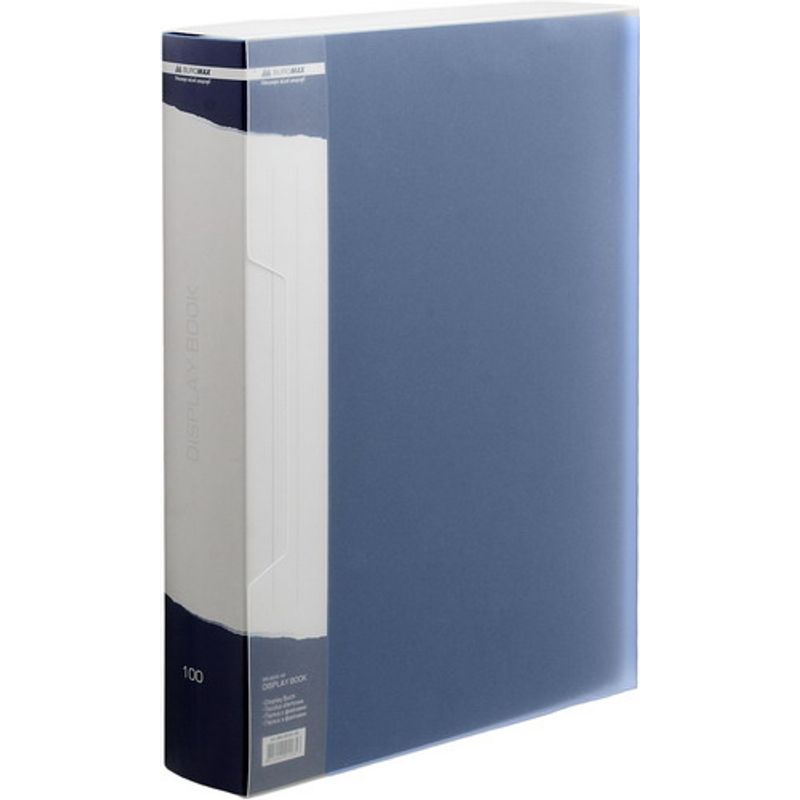 Папка с 100 файлами А4 син в коробке