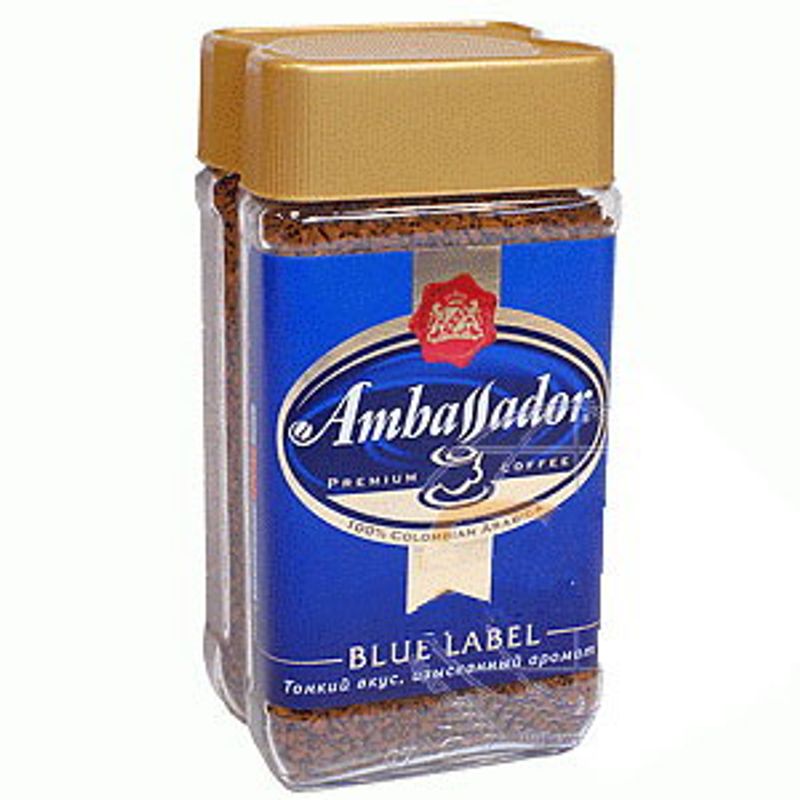 Кофе растворимый Амбассадор блу лейбл 95г