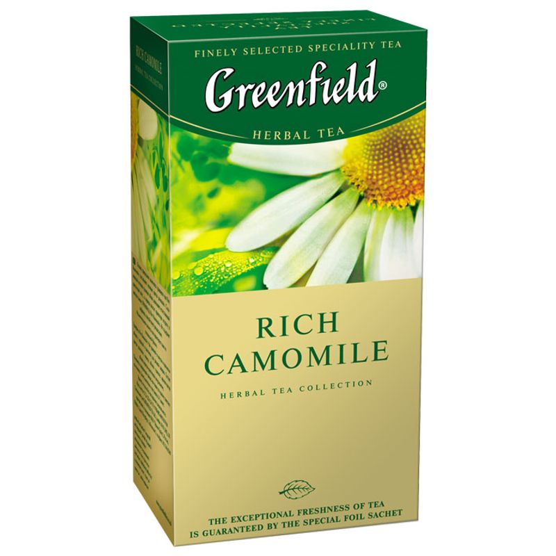Чай Гринфилд травяной с ромашкой RichCamomile, (пакет на нитке) 25*2г