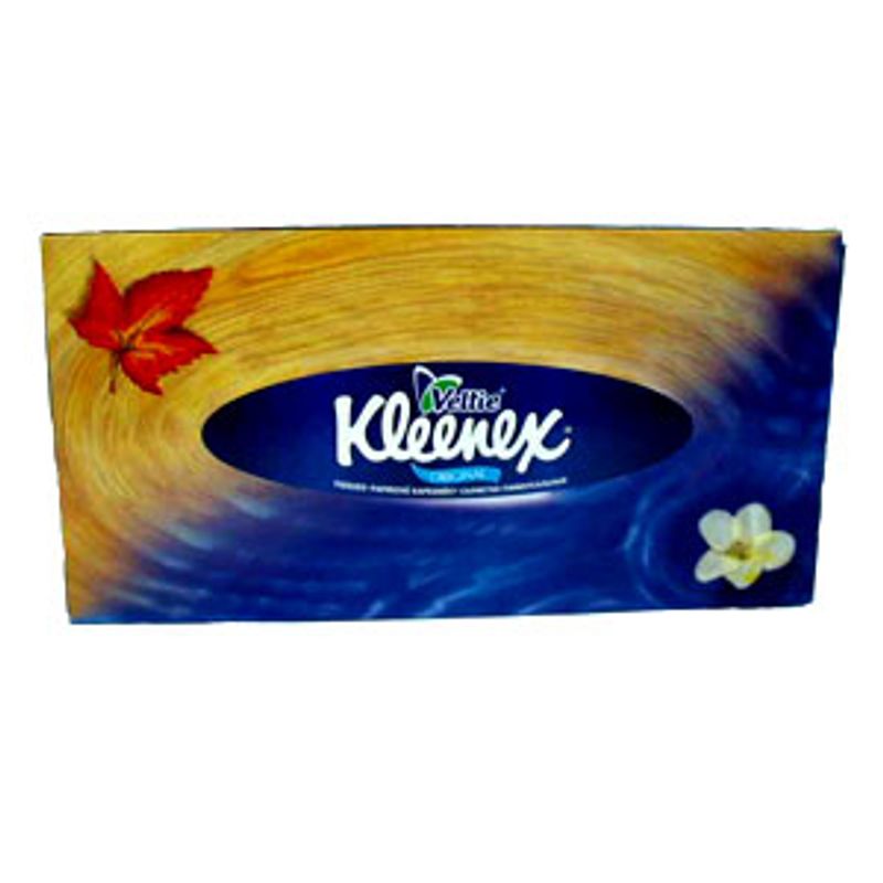 Серветки паперові в карт. боксі 3-х сл. , 20х20см білі, 56шт Klinex