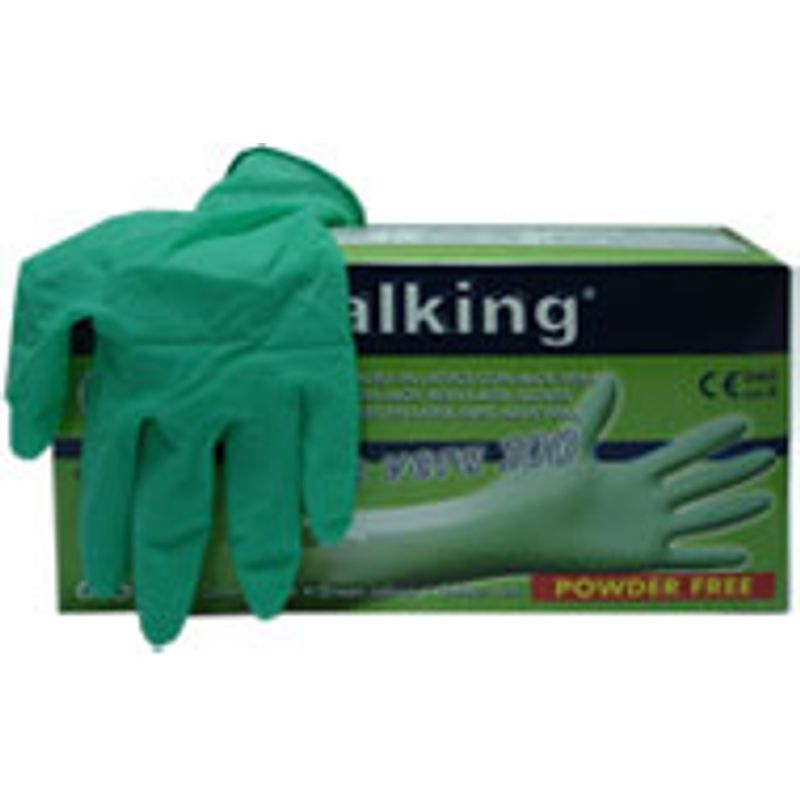 Перчатки резиновые хозяйственные с экстр. алое+ваниль L, суперплотные, зел