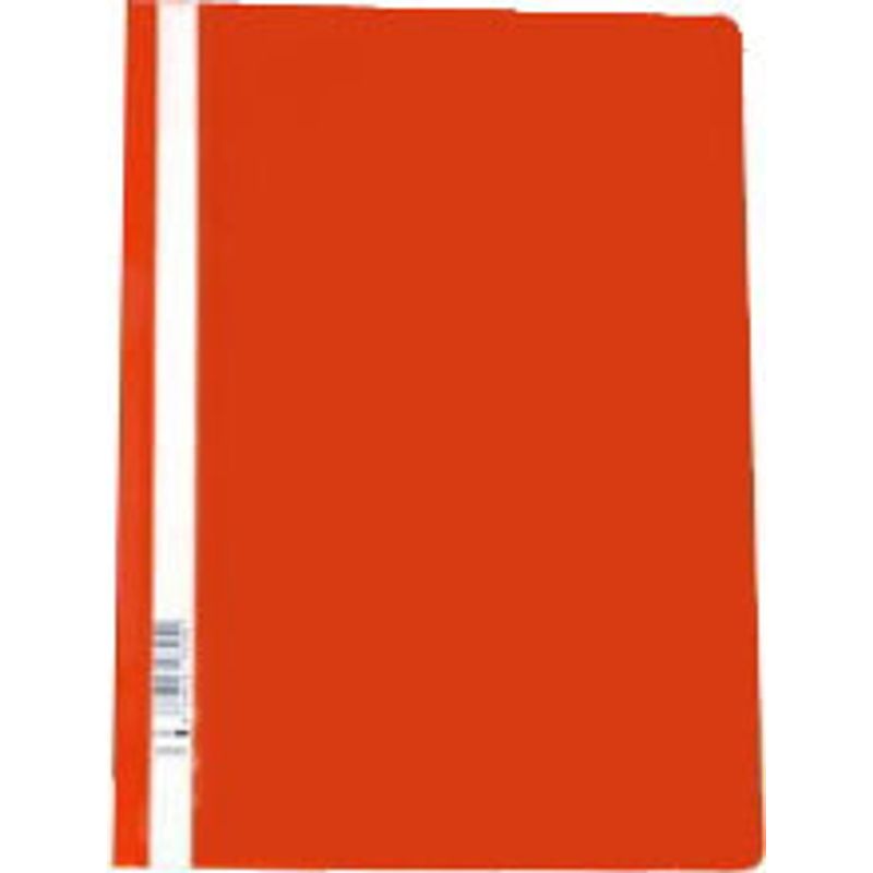 Скоросшиватель пласт. прозрачный верх с Евро перф. EС А4 красный